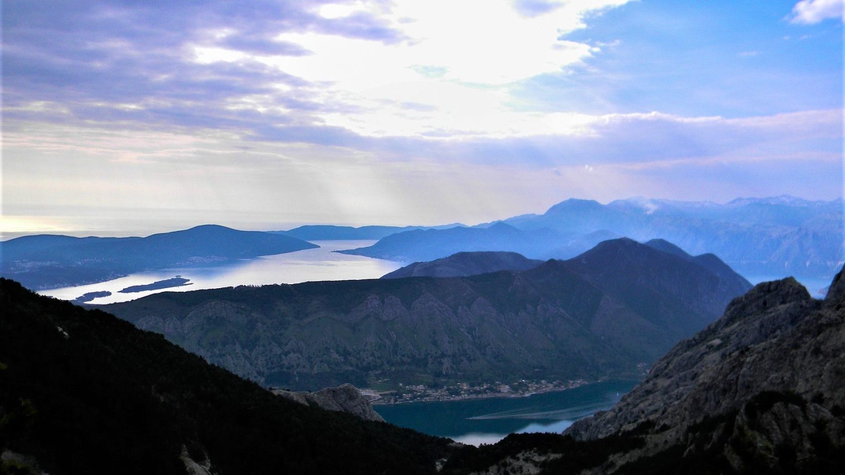 mountains and sea in kotor montenegro