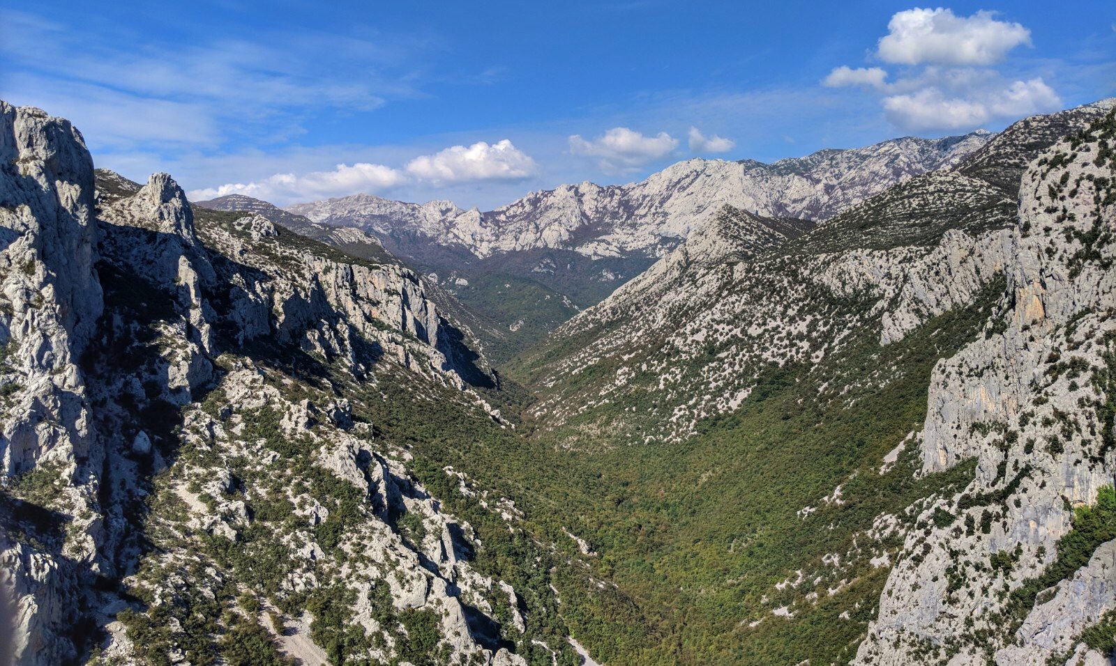 limestone canyon in paklenica national park croatia