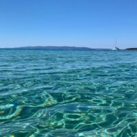 clear blue waters off Cres Island on Croatia sailing adventure