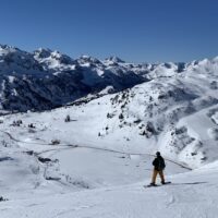 man on snowboard in Obertauern Austria